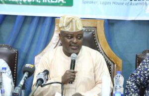 Obasa storms Lagos Assembly complex with security aides Obasa