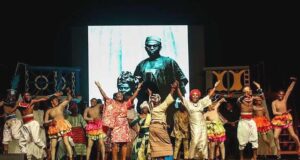 Osinbajo, wife, others watch stage drama, ‘Awo’ in Lagos