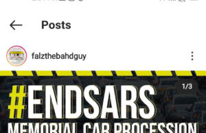 #EndSARS: Mr. Macaroni, Falz, activists to embark on car procession