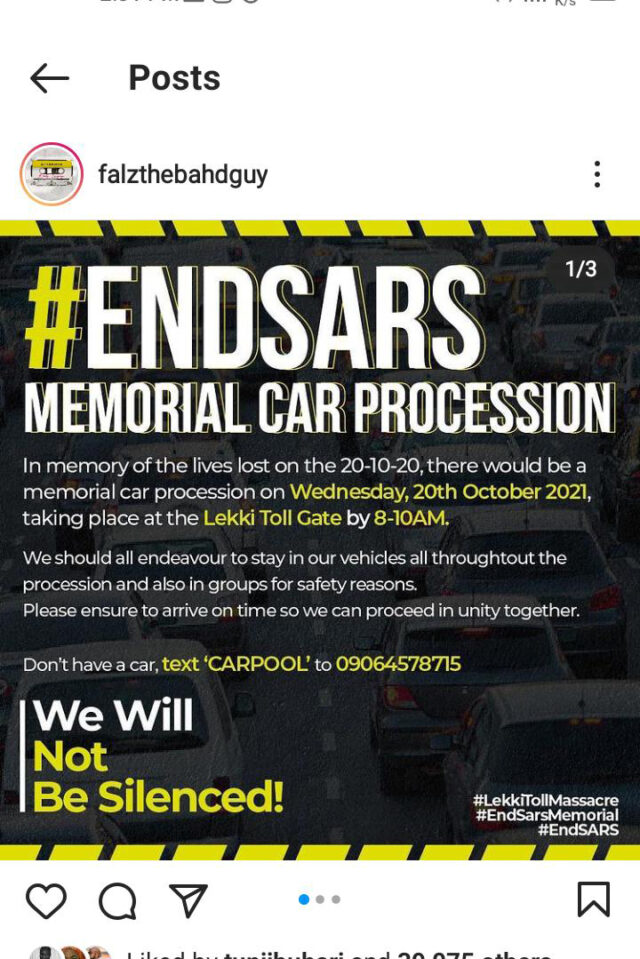 #EndSARS: Mr. Macaroni, Falz, activists to embark on car procession
