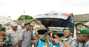 Customs intercepts 751 live ammunition concealed in a cassava flour
