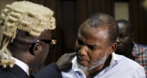 Why we staged walkout from court, Nnamdi Kanu’s lawyer Kanu in court