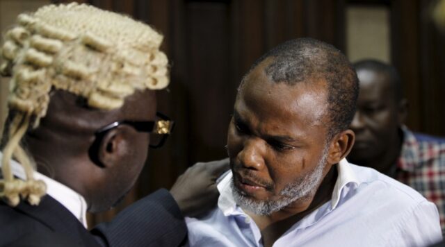 Nnamdi Kanu challenges treason charge, hearing begins Nov 10 Kanu in court