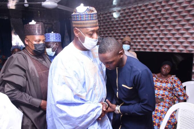 Governor Zulum and son of late Gen. Zirkushu