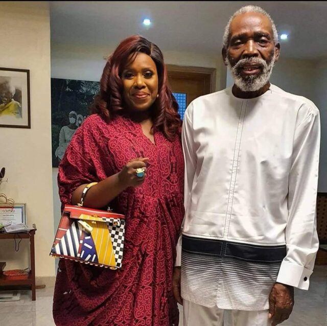 Weeks after rumoured death, Olu Jacobs steps out with wife, Joke Silva