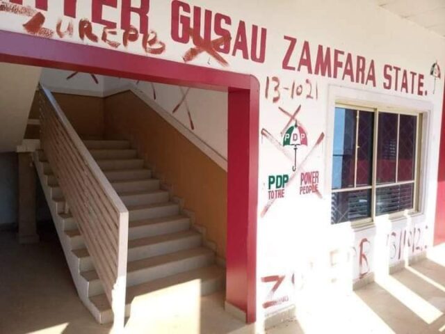 Months after dumping PDP, governor marks party’s secretariat for demolition