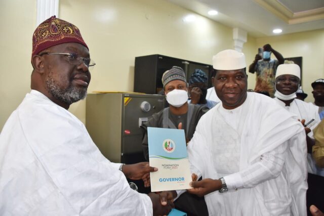 Ekiti 2022 guber: 21 Senators show solidarity as Bamidele picks forms