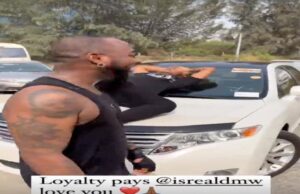 Davido gifts aide, Isreal DMW, N8.5m Toyota Venza car Isreal DMW
