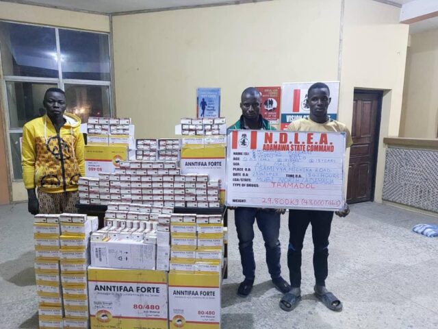 NDLEA arrests traffickers with 48,000 tabs of Tramadol Tramadol