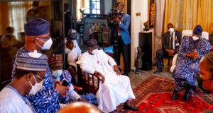 Buhari, Sanwo-Olu, Abiodun, Buni visit Shonekan’s family in Lagos Lagos, Shonekan