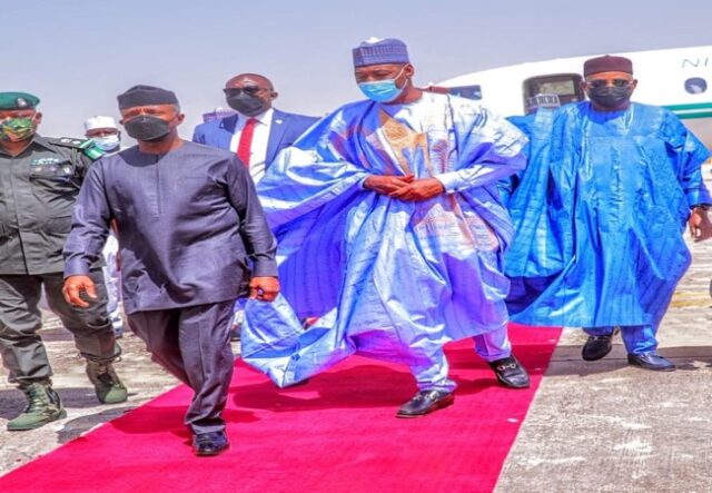 Osinbajo lands in Maiduguri to commission projects Osinbajo in Maiduguri