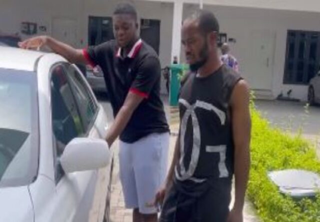 Cute Abiola gifts fellow comedian new car Fellow comedian, Cute Abiola