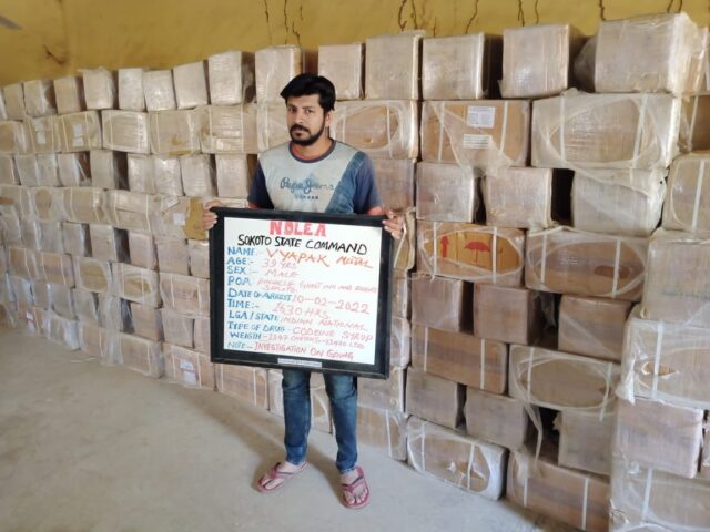 NDLEA arrests Indian businessman for smuggling codeine into Nigeria
