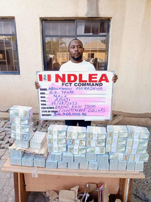 NDLEA intercepts counterfeit $4.7m cash, moves suspect to EFCC Counterfeit