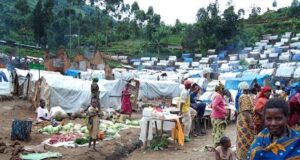 Borno IDP camp fire: Minister distributes food to victims IDPs, Borno IDP camp