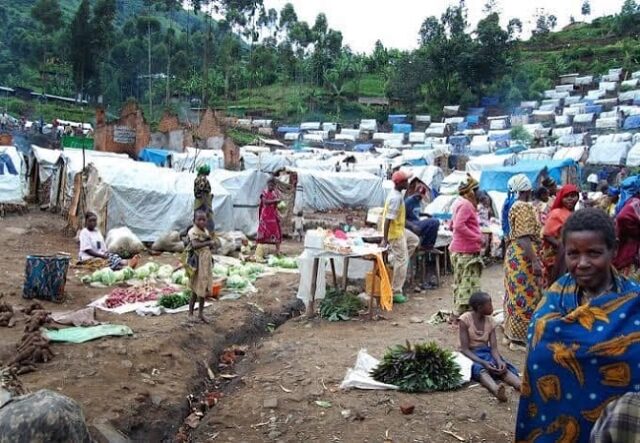 Borno IDP camp fire: Minister distributes food to victims IDPs, Borno IDP camp
