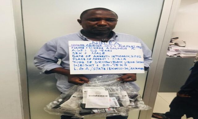 Father of 4 arrested with 20.75kg cocaine at Abuja airport Abuja airport