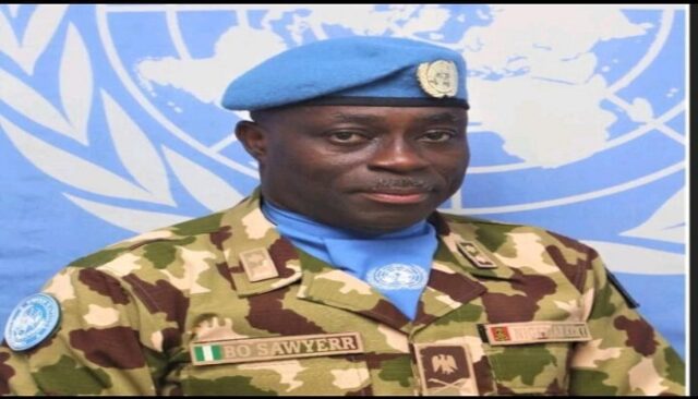 Nigeria’s Major General Sawyerr assumes office as UNISFA Force Commander Major General Sawyerr