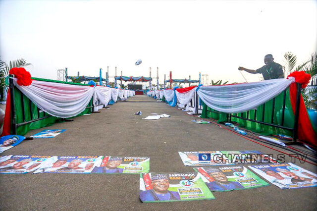 Osinbajo, Tinubu, Emefiele’s banners, billboards flood Eagle Square