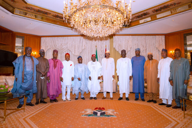 PHOTOS: Buhari hosts Tinubu, El-Rufai, APC founding fathers