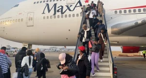 PHOTOS: First batch of Nigerians arrive Abuja from Romania