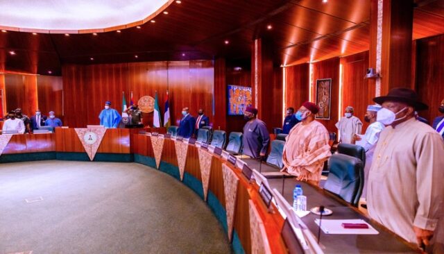 PHOTOS: Jonathan, Gowon in attendance as Buhari presides over Council of State meeting Council of State meeting