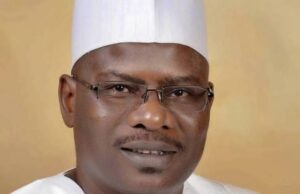 Senate Chief Whip, Ndume, walks out during plenary Chief Whip, APC, Ndume