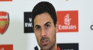 Arteta apologises for 3-0 defeat to Crystal Palace Premier League title, Arteta