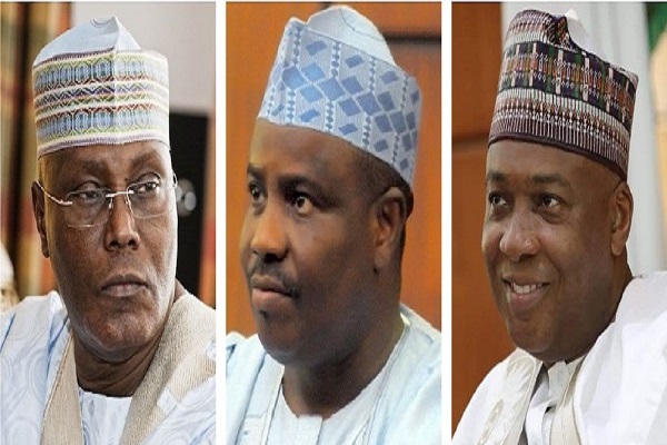 Atiku, Tambuwal and Saraki Tambuwal