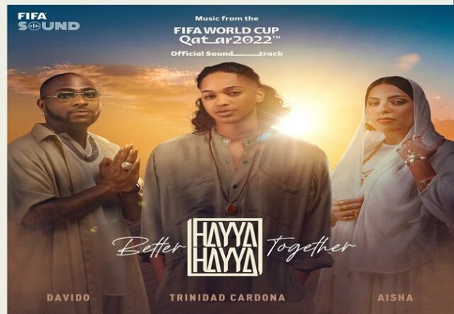 Davido featured on 2022 World Cup soundtrack 2022 World Cup soundtrack, Davido