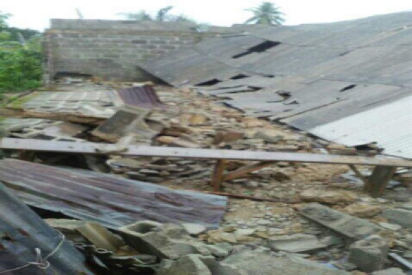 Collapsed church building in Lagos Church