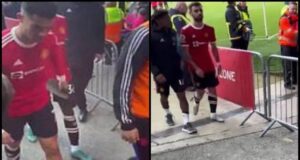 Ronaldo smashes Everton fan’s phone after Man Utd loss Ten Hag, Ronaldo, Everton