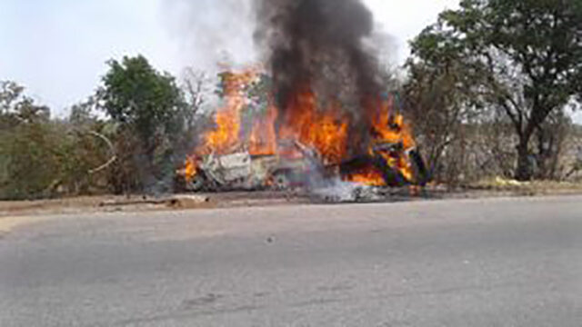 4 children, 16 adults burnt to death in auto crash