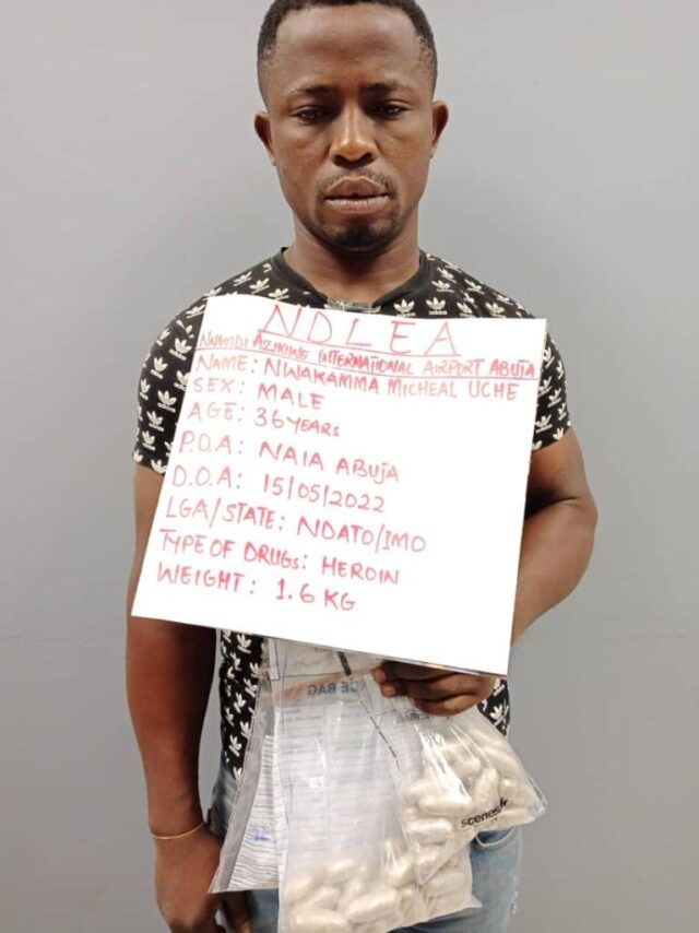 VIDEO: Italy-based Nigerian excretes Heroin at Abuja airport Heroin