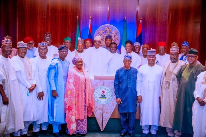 Buhari with APC governors Buhari
