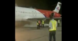VIDEO: 50 passengers rescued as fire guts Dana aircraft tyres Dana aircraft
