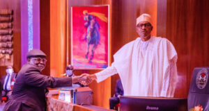 PHOTOS: Buhari swears in Justice Ariwoola as acting CJN