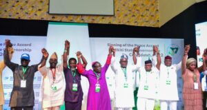 Ekiti 2022: PDP, 5 others absent as candidates sign peace accord Peace accord