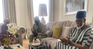 Shekarau meets recuperating Abdulsalami in London Abdulsalami