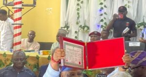 INEC presents certificate of return to Adeleke Certificate of return