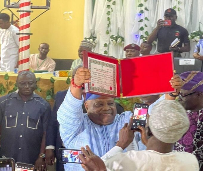 Adeleke Certificate of return