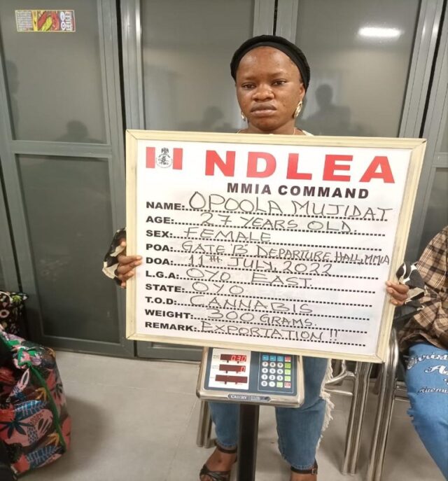 VIDEO: NDLEA arrests woman for hiding drugs in fetish bowls at Lagos airport Fetish bowls