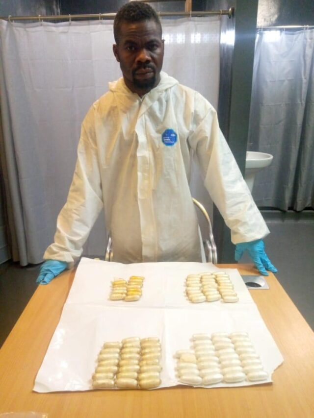 Ex-BRT driver excretes 90 pellets of cocaine at Lagos airport