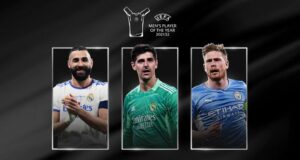 Benzema, Courtois, De Bruyne nominated for UEFA Player of the Year award Benzema