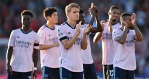 Odegaard hits brace as Arsenal top Premier League table Odegaard