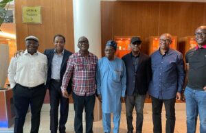PHOTOS: Obasanjo, Peter Obi, Wike, PDP Govs meet in London