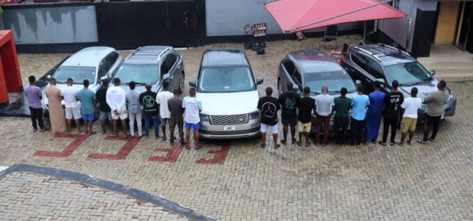 Arrested internet fraudsters