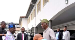 PHOTOS: Bode George’s ally, Shodipe, pitches tent with Tinubu