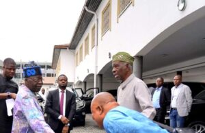 PHOTOS: Bode George’s ally, Shodipe, pitches tent with Tinubu