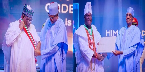 Buhari at national honours conferment National honours